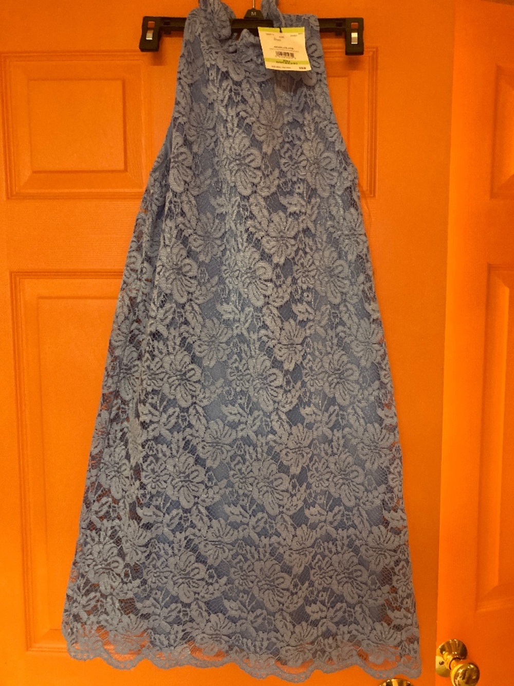 NWT Anne Klein Lace Halter Dress in Periwinkle Sz 4
